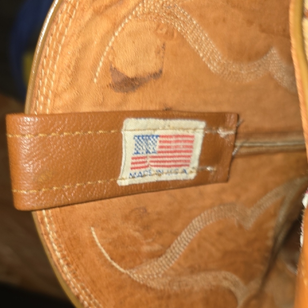 Texas Instruments Tan Cowboy Boots - Picture 3 of 4